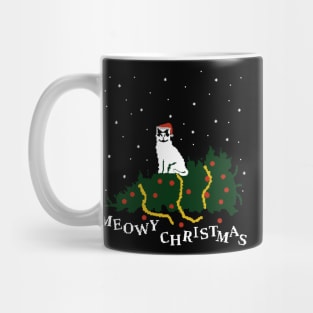 meowy christmas - cat vs. tree Mug